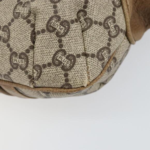 GUCCI GG Plus Supreme Shoulder Bag PVC Leather Beige Gold Auth th6331 - Picture 16 of 16